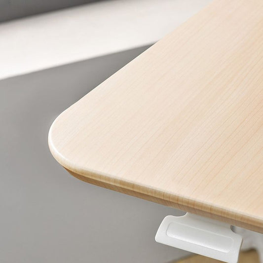 Rectangular Shaped Office Standing Desk Wood Folding in White/Brown Clearhalo 'furn' 'furn_office_desk' 'Furniture' 'Office Desks' 'Office Furniture' 'office_desk' 1200x1200_0a33ad2d-6778-4724-97f1-aaf56cb7b27d