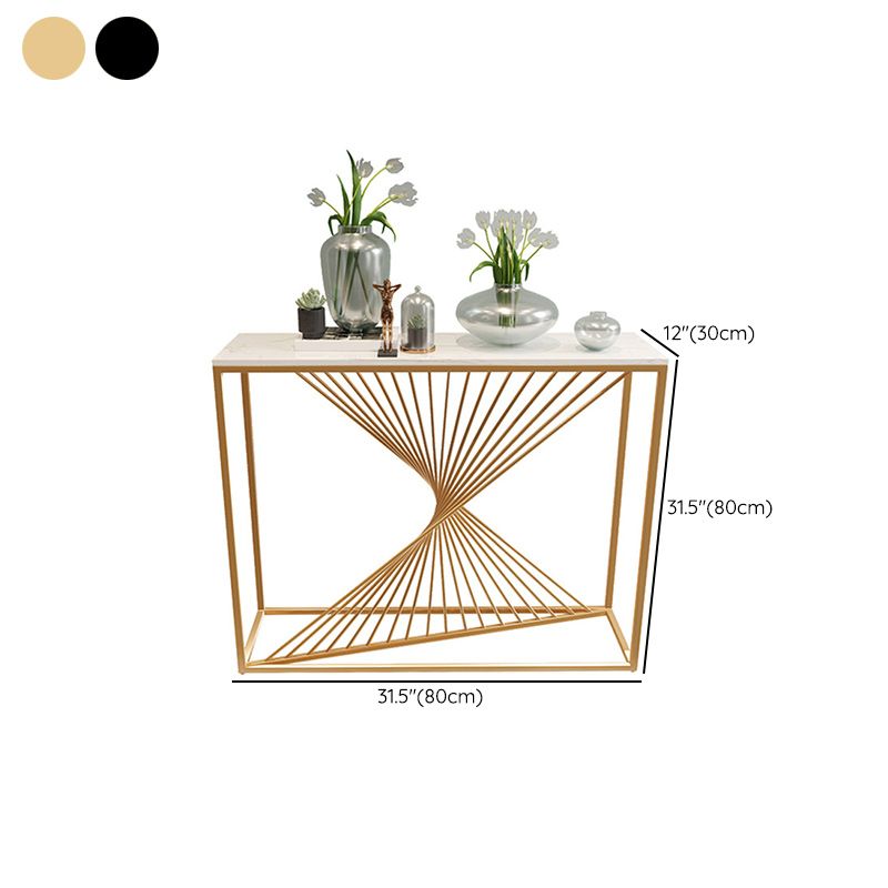 Table de consola contemporánea de 11 "de ancho Sofá de piedra rectángica