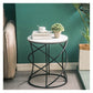 Modern Frame Slate End Table Round Minimalist Side End Table