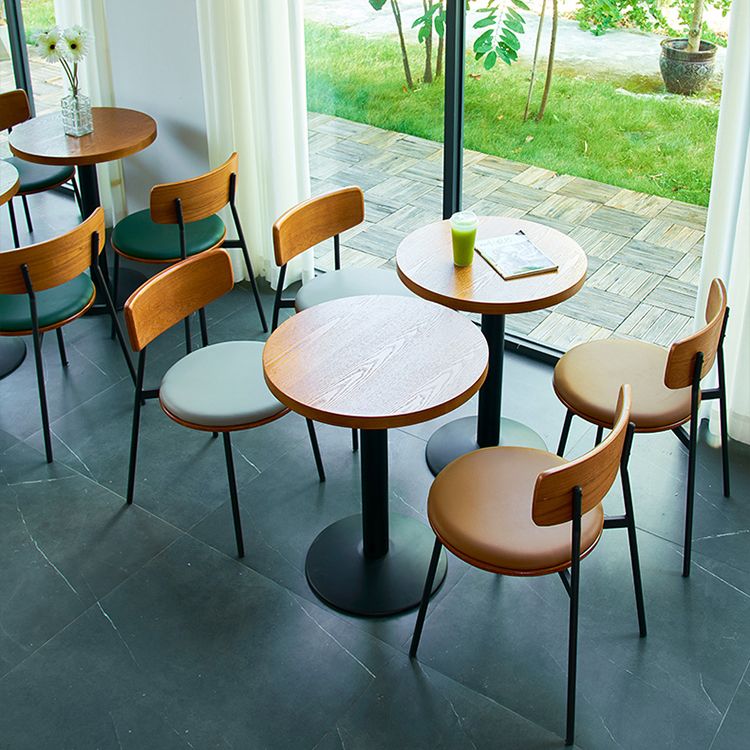 Industrial Style Brown Dining Table Wooden Table with Black Frame for Dining Room Clearhalo ' dining_table' 'Dining Tables & Seating' 'Dining Tables' 'furn' 'furn_dining_table' 'Furniture' 'furniture_dining_table' 'Kitchen & Dining Furniture' 'kitchen&dining_furn' 'kitchen' 'kitchen_dining_table' 1200x1200_0a368721-25b9-405b-bd4a-017ee35601ff