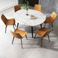 Modern Stone Round Table Standard Height Dining Table with 4 Legs Clearhalo 'Dining Tables & Seating' 'Dining Tables' 'dining_table' 'furn' 'furn_dining_table' 'Furniture' 'Kitchen & Dining Furniture' 1200x1200_0a37c0d8-f178-4f15-be51-a96e105240d5