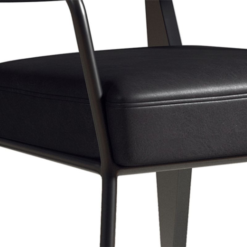 Industrial Style 24.4" Wide Faux Leather Fixed Back Armless Chair Clearhalo 'Accent Chairs' 'accent_chairs' 'Chairs & Seating' 'furn' 'furn_accent_chairs' 'Furniture' 'Living Room Furniture' 1200x1200_0a3841d0-589d-4276-a131-f090f2c61b05