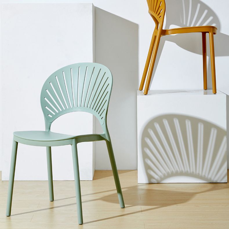 Scandinavian Plastic Kitchen Dining Room Side Chair Open Back Chair Clearhalo ' kitchen&dining_furn' 'Dining Chairs' 'Dining Tables & Seating' 'dining_chair' 'furn' 'furn_dining_chair' 'Furniture' 'furniture_dining_chair' 'Kitchen & Dining Furniture' 'kitchen' 1200x1200_0a3a6f2d-b35a-4782-a6a7-5cb7c493f3f2