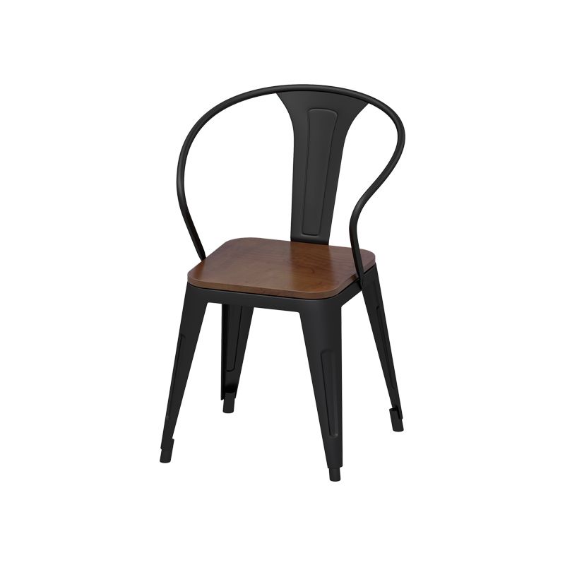 Solid Wood Dining Chairs Contemporary Arm Chairs with Metal Base Clearhalo 'Dining Chairs' 'Dining Tables & Seating' 'dining_chair' 'furn' 'furn_dining_chair' 'Furniture' 'Kitchen & Dining Furniture' 1200x1200_0a3b12a9-b4c7-4e8e-8544-f4790ce969d4