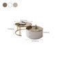Round Frame Coffee Table Slate Nesting Coffee Table Set with Storage Clearhalo 'Coffee & Accent Tables' 'Coffee Tables' 'coffee_tables' 'furn' 'furn_coffee_tables' 'Furniture' 'Living Room Furniture' 1200x1200_0a3b7330-a4fe-47a1-a7f7-db16c83e454d