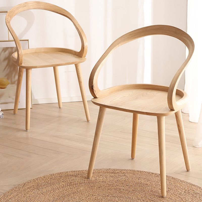 Sedia a braccio tradizionale aperta sedia da pranzo in legno per cucina