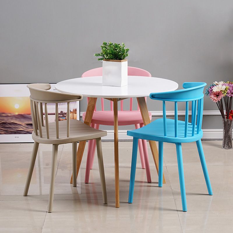 Modern Style Windsor Back Chair Dining Arm Chairs with Plastic Legs for Kitchen Clearhalo ' kitchen&dining_furn' 'Dining Chairs' 'Dining Tables & Seating' 'dining_chair' 'furn' 'furn_dining_chair' 'Furniture' 'furniture_dining_chair' 'Kitchen & Dining Furniture' 'kitchen' 1200x1200_0a3daf43-ac7e-488c-a360-d6595311921c