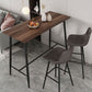 Industrial Black Metal Bar Table Rectangle Top 41.3"H Bistro Table with Footrest Clearhalo 'Bar Furniture' 'Bar Tables' 'bar_tables' 'furn' 'furn_bar_tables' 'Furniture' 'furniture_bar_tables' 'Kitchen & Dining Furniture' 1200x1200_0a3e0a1a-86f3-498f-8e89-629e955a3730
