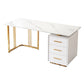 Glam Style Writing Desk Study Room Office Desk with 3-drawer Clearhalo 'Furniture' 'furniture_office_desk' 'Office Desks' 'Office Furniture' 'office_desk' 1200x1200_0a3e98f1-f789-4533-988e-4ffb345341b4