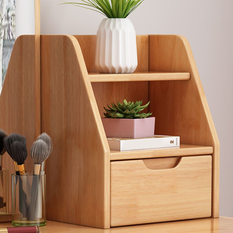 Modern Solid Wood Vanity Makeup Table Vanity Stool with Mirror Clearhalo 'Bedroom Furniture' 'furn' 'furn_makeup_vanities' 'Furniture' 'Makeup Vanities' 'makeup_vanities' 1200x1200_0a407a7c-a75f-440b-a146-92cf12432d8b