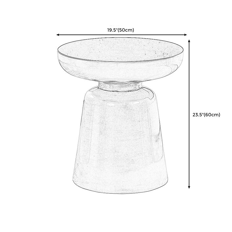 Modern Metal Round Side Table 43/60' Tall Pedestal End Table Clearhalo 'Coffee & Accent Tables' 'End & Side Tables' 'end_side_tables' 'furn' 'furn_end_side_tables' 'Furniture' 'Living Room Furniture' 1200x1200_0a40c0f9-327b-49e2-ba09-eb2a0fc20a0a