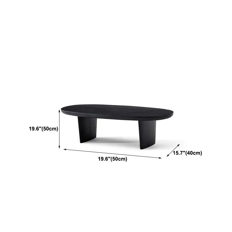 Modern Black Solid Wood Coffee Table with Wooden Base Bunching Tables Clearhalo 'Coffee & Accent Tables' 'Coffee Tables' 'coffee_tables' 'furn' 'furn_coffee_tables' 'Furniture' 'Living Room Furniture' 1200x1200_0a411b4a-0454-4ea7-a7f8-4cffdd560dbd