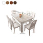 Table de salle à manger rectangulaire Simplicity, collection de salle à manger en faux marbre avec 4 pieds