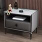 Modern 20 inch H Nightstand Open opbergsteen Top 1-ladjes benen inbegrepen nachttafel