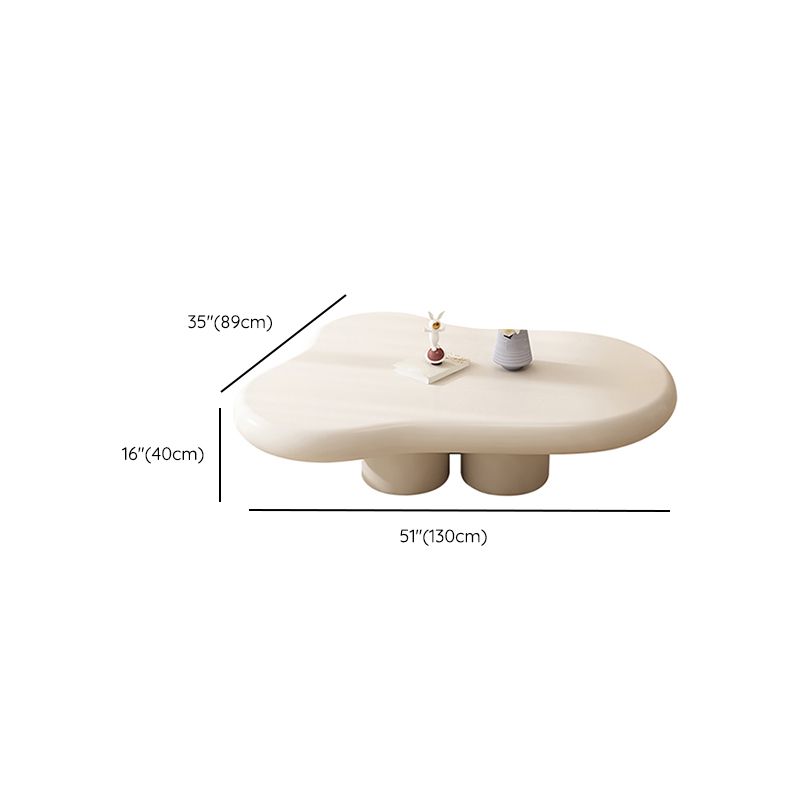 Table basse ou table de cocktail en bois moderne, 4 pieds, table basse ou d'appoint, blanche