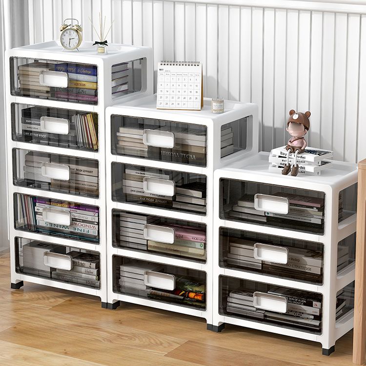 Libreria di plastica e metallo, libreria contemporanea multilivetti per l'home office