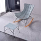 Silla de rockera de ratán contemporánea mecedora resistente a agua para sala de estar
