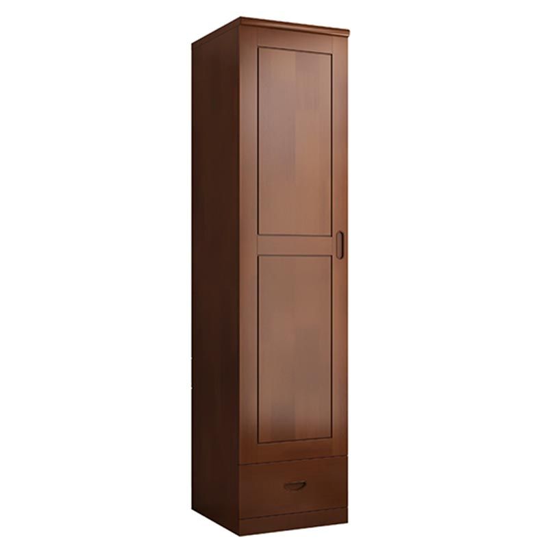 74.8"H Traditional Rubberwood Storage Cabinet with Garment Rod Matte Finish Cabinet Clearhalo 'Armoires & Wardrobes' 'armoires_wardrobes' 'Bedroom Furniture' 'furn' 'furn_armoires_wardrobes' 'Furniture' 1200x1200_0a46e18f-3d05-4d50-988b-04d39e6b4354