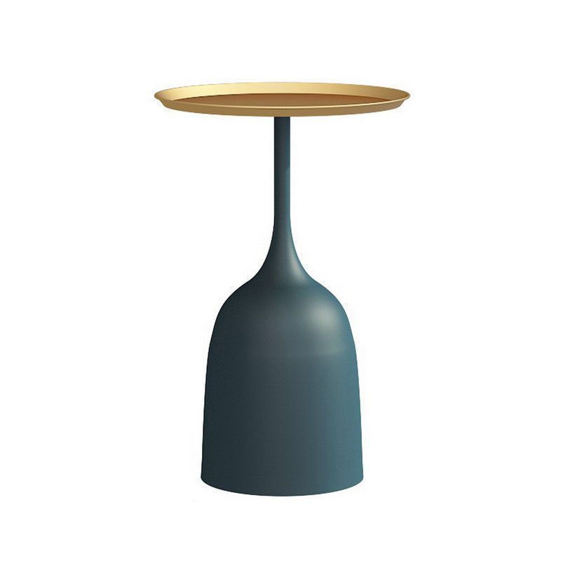 Pedestal Tray Top End Table Mid-Century Round Minimalist Side Table