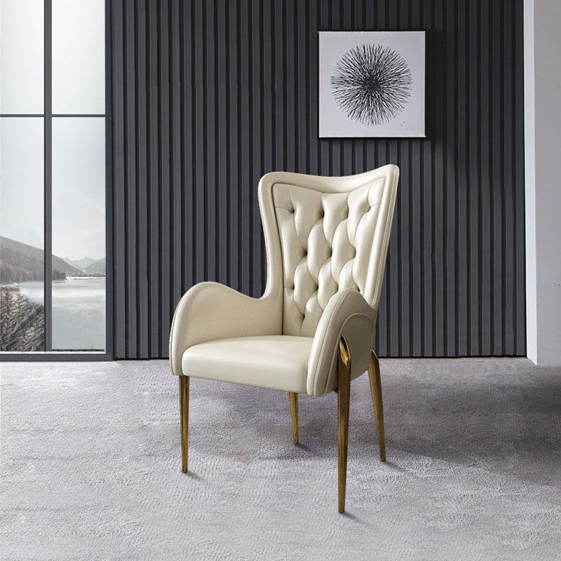 Nordic Style Metal Dining Chairs Upholstered Side Chairs for Restaurant Use Clearhalo 'Dining Chairs' 'Dining Tables & Seating' 'dining_chair' 'furn' 'furn_dining_chair' 'Furniture' 'Kitchen & Dining Furniture' 1200x1200_0a4909e4-fba8-480e-a12c-a3e7af049e30