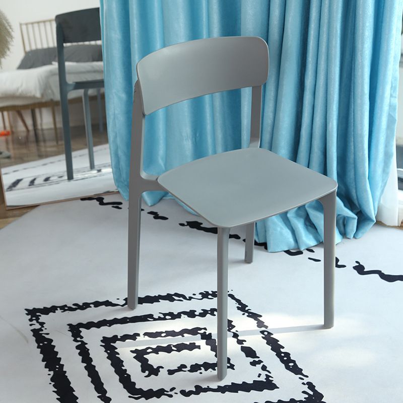 Contemporary Dining and Accent Chairs Matte Finish Plastic Open Back Side Chair Clearhalo ' kitchen&dining_furn' 'Dining Chairs' 'Dining Tables & Seating' 'dining_chair' 'furn' 'furn_dining_chair' 'Furniture' 'furniture_dining_chair' 'Kitchen & Dining Furniture' 'kitchen' 1200x1200_0a4a4489-658b-4d4a-910e-698ac9530da3