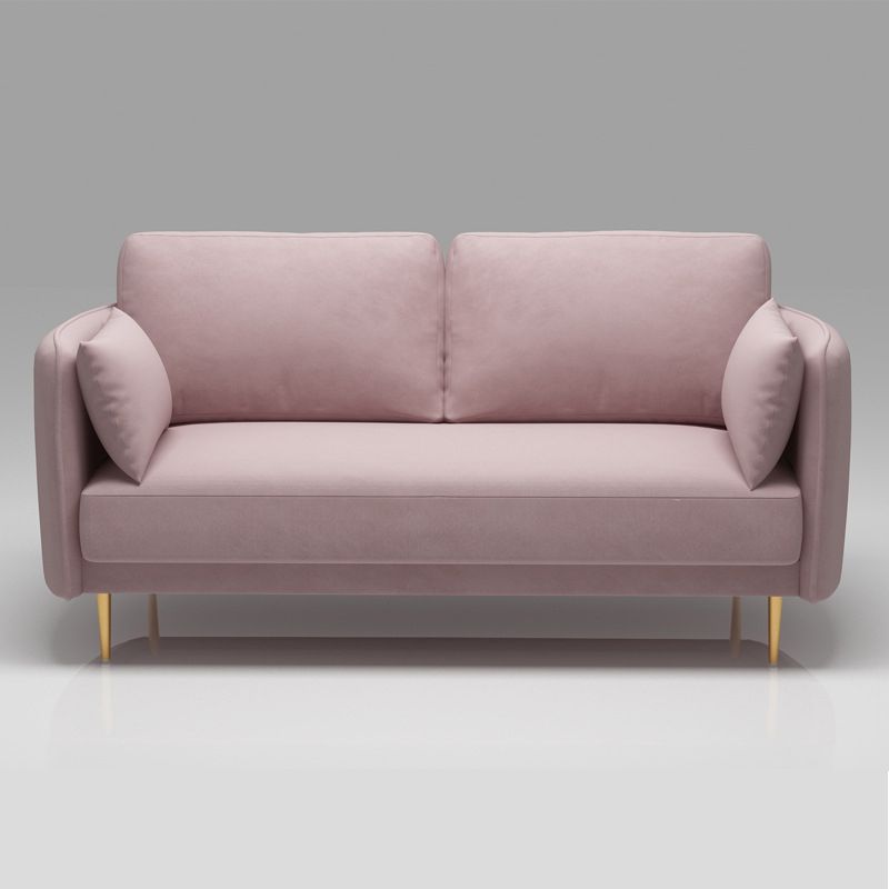 Mid-Century Modern Square Arm Sofa 32.2-In High Cushions Slipcovered Sofa Clearhalo 'furn' 'furn_sofas' 'Furniture' 'furniture_sofas' 'kitchen' 'kitchen_sofas' 'Living Room Furniture' 'Sofa' 'sofas' 1200x1200_0a4ad3fb-c353-4afc-8dc0-f546dca711e9