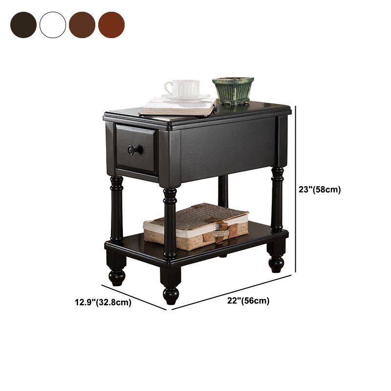 Mesa lateral rectangular modernista Madera maciza 4 patas Table final