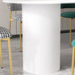 Modern Sintered Stone Dining Table Contemporary White Table with Metal Base Clearhalo 'Dining Tables & Seating' 'Dining Tables' 'dining_table' 'furn' 'furn_dining_table' 'Furniture' 'Kitchen & Dining Furniture' 1200x1200_0a4bd38e-040a-4676-818f-e477d4c8b3e1