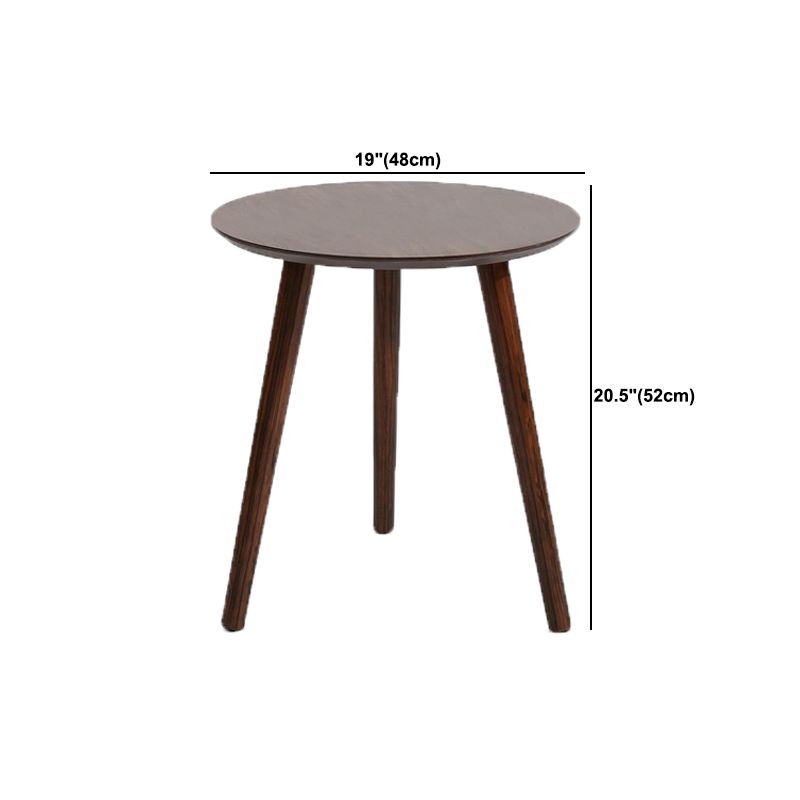 Scandinavian Style Sofa Side Accent Table Wooden Round Side End Table