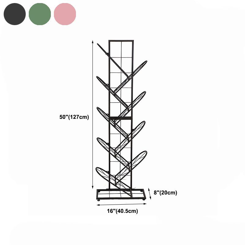 Modern Metal Bookcase Geometric Closed Back Bookshelf in Burnish Clearhalo 'Bookcases' 'furn' 'furn_bookcases' 'Furniture' 'Office Furniture' 1200x1200_0a53337f-5ae4-4423-9bc2-76673431dfd6