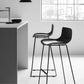 Scandinavian Pp Plastic Bar Stool Armless Stool with Steel Frame