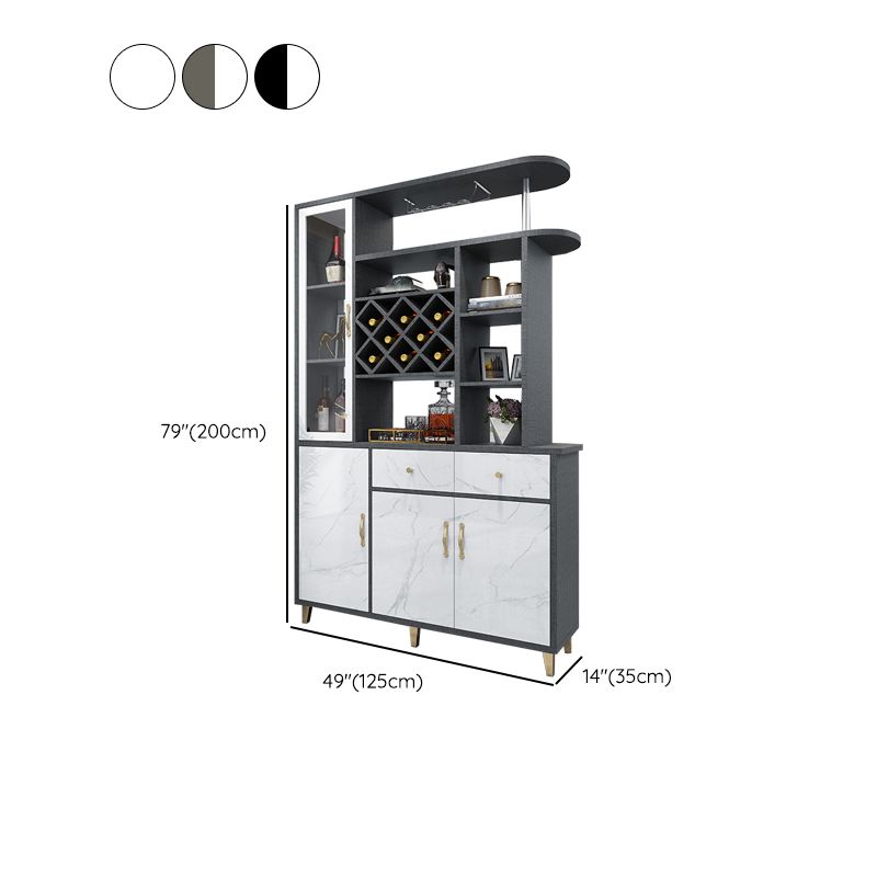 Modern 78.74" H Cabinet with Door Wooden Accent Cabinet with Drawer Clearhalo 'Cabinets & Chests' 'cabinets_chests' 'furn' 'furn_cabinets_chests' 'Furniture' 'Living Room Furniture' 1200x1200_0a54b24f-9d3e-4101-a405-e2c15be0dc94