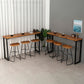 Moderna 1/3/4 Piezas Mesa de barra de barras Rectangle Pine Madera de madera para sala de estar para sala de estar