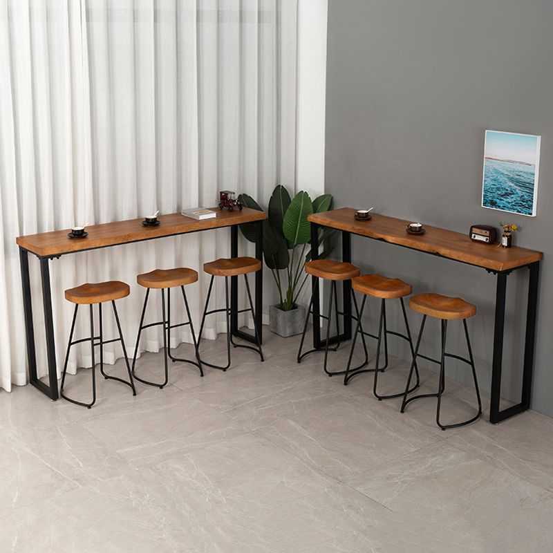 Moderna 1/3/4 Piezas Mesa de barra de barras Rectangle Pine Madera de madera para sala de estar para sala de estar