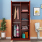 Contemporary Style Wardrobe Closet Wood Combination Armoire for Bedroom