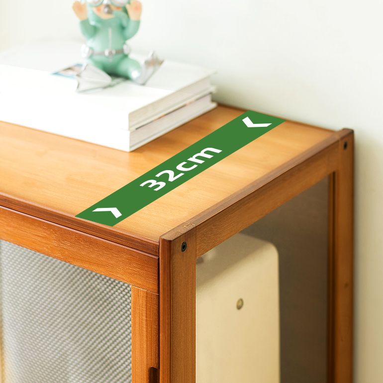 Contemporary Rectangle Accent Cabinet, Brown/Natural/Grey Cabinet with Doors Clearhalo 'Cabinets & Chests' 'cabinets_chests' 'furn' 'furn_cabinets_chests' 'Furniture' 'Living Room Furniture' 1200x1200_0a565866-b8fb-475d-8284-5fe619037095