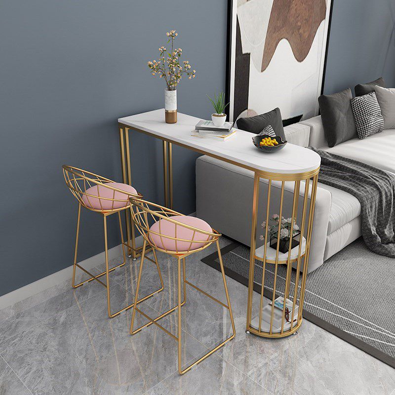 Free Form Pub-Set, 1/2/3-teiliges Bartisch- und Hocker-Set aus Metall und Samt