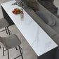 Rectangle Indoor Patio Bar Table Double pedestal White Stone Counter Table Clearhalo 'Bar Furniture' 'Bar Tables' 'bar_tables' 'furn' 'furn_bar_tables' 'Furniture' 'furniture_bar_tables' 'Kitchen & Dining Furniture' 1200x1200_0a5712b8-8a3c-4d42-a69e-261b9c7472c3