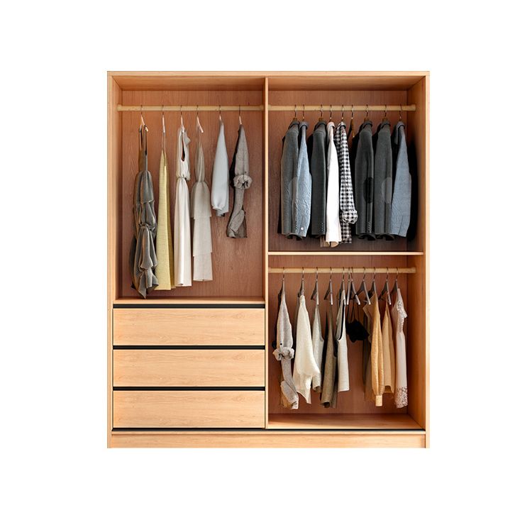 Sliding Engineered Wood Wardrobe Closet Modern Wardrobe Cabinet Clearhalo 'Armoires & Wardrobes' 'armoires_wardrobes' 'Bedroom Furniture' 'furn' 'furn_armoires_wardrobes' 'Furniture' 1200x1200_0a57c87b-fa1e-4555-b662-330ebd143ee9
