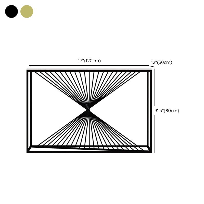 Marble Modern Console Table 11.81-inch Wide Rectangle Accent Table Clearhalo 'Console Tables' 'console_tables' 'Entry & Mudroom Furniture' 'furn' 'furn_console_tables' 'Furniture' 1200x1200_0a57ec3c-3415-48b5-9e3c-bbe6d3ba23b8