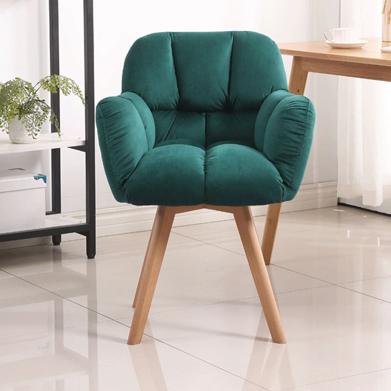 Armless Office Chair Modern Desk Chair with 4 Wooden Legs for Bedroom Clearhalo 'furn' 'furn_office_chair' 'Furniture' 'Office Chairs' 'Office Furniture' 'office_chair' 1200x1200_0a5879ee-295b-42be-bd30-788afaf48605