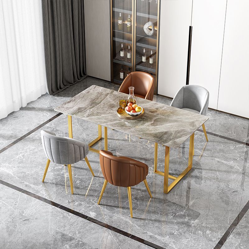1/4/5 Pieces Luxury Rectangle Dining Set Sintered Stone Dining Table with Leather Chairs Clearhalo 'Dining Room Sets' 'Dining Tables & Seating' 'dining_room_set' 'furn' 'furn_dining_room_set' 'Furniture' 'furniture_dining_room_set' 'Kitchen & Dining Furniture' 'kitchen&dining_furn' 'kitchen' 1200x1200_0a5a4b4c-f63d-4aa6-a35f-8799fdd15a08