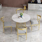 Moderna Mesa de comedor de piedra redonda de 1/5 piezas para tiendas de té de leche