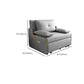 Braccia toppless da topplessino in stile moderno di divano per dormiente futon in grigio