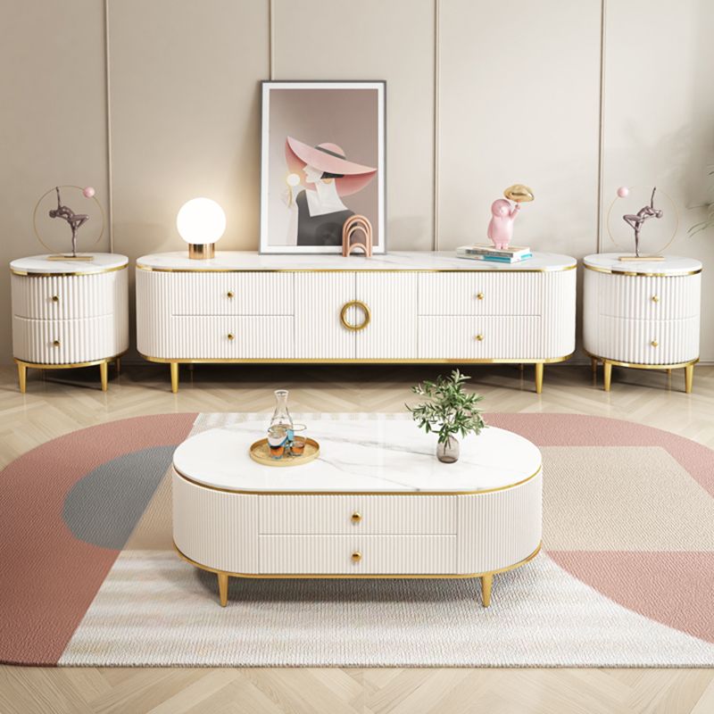 Contemporary TV Media Console Stone TV Console with 4 Drawers Clearhalo 'furn' 'furn_tv_stands_entertainment_centers' 'Furniture' 'Living Room Furniture' 'TV Stands & Entertainment Centers' 'TV Stands & Media Storage Furniture' 'tv_stands_entertainment_centers' 1200x1200_0a5c56d1-e532-498a-8457-476eb1c2867e