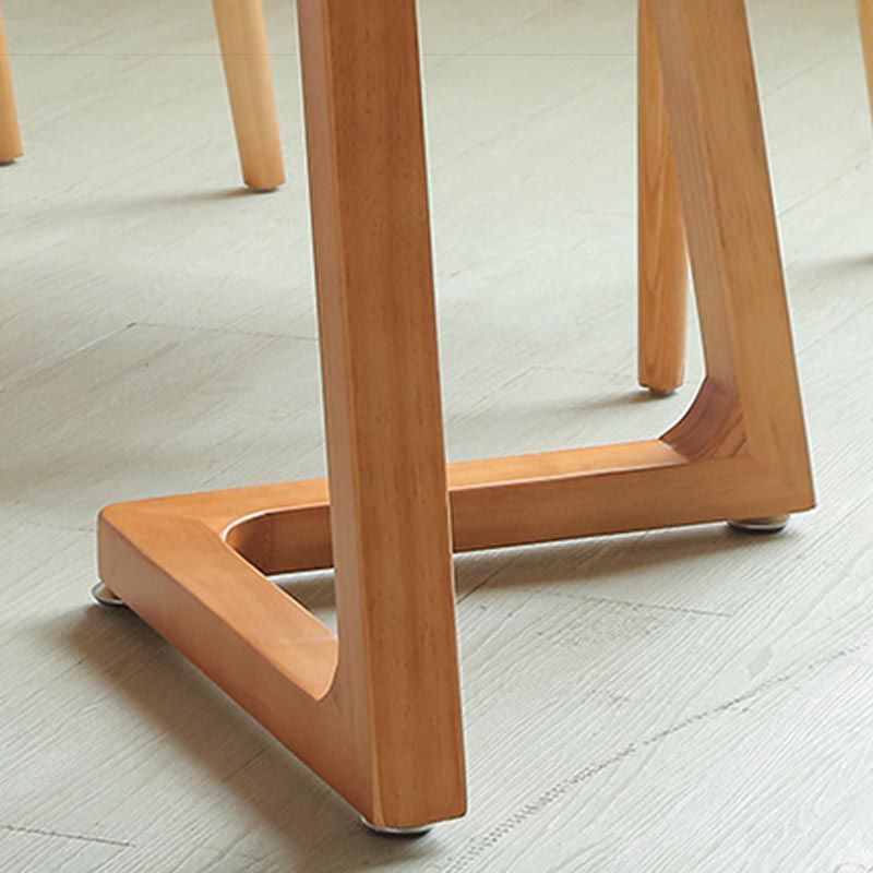 Mesa de restaurantes de simplicidad Mesa de comedor de madera maciza ovalada para comedor