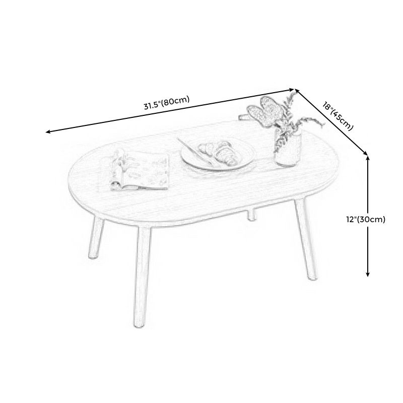 Rectangular Coffee Table with Modern Style Wood in White/wood Color Clearhalo 'Coffee & Accent Tables' 'Coffee Tables' 'coffee_tables' 'furn' 'furn_coffee_tables' 'Furniture' 'furniture_coffee_tables' 'Living Room Furniture' 1200x1200_0a5d2242-fe4d-44e6-a1dd-a10652e0696f