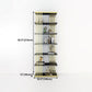 82.67"H Bookshelf Gold Glam Style Open Back Bookcase for Home Office Study Room Clearhalo 'Bookcases' 'furn' 'furn_bookcases' 'Furniture' 'furniture_bookcases' 'kitchen' 'kitchen_bookcases' 'Living Room Furniture' 'Office Furniture' 1200x1200_0a5d830e-3bb5-482f-b24e-c96e123ab31e
