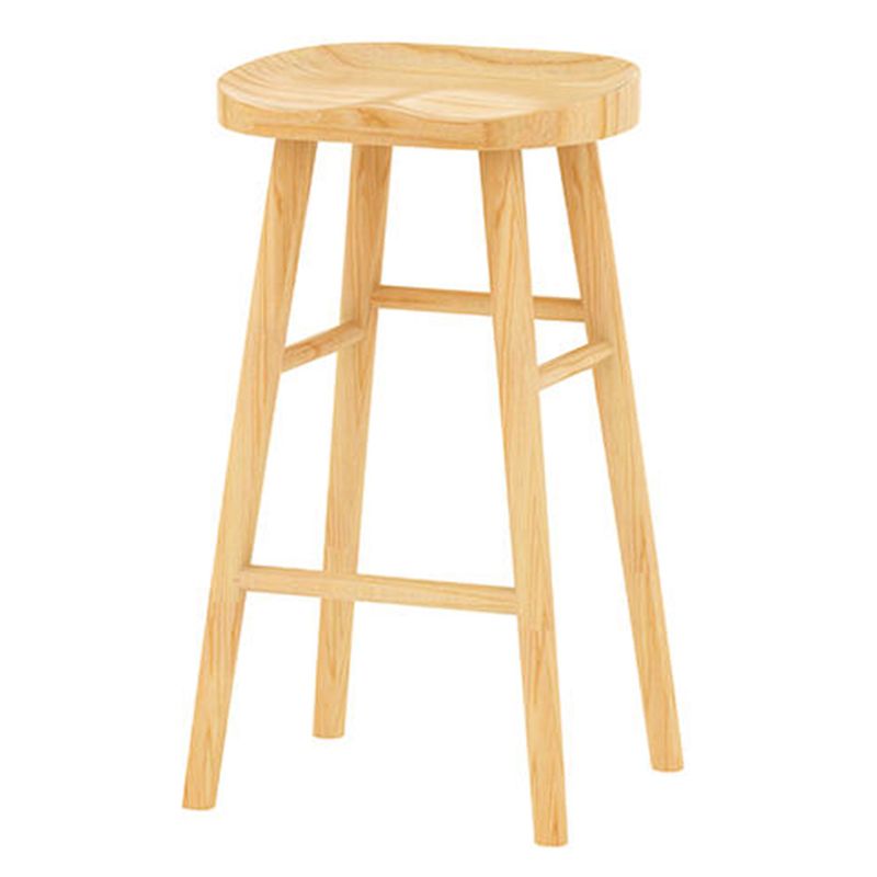 Solid Wood Counter Bar Stool Contemporary Armless Counter Stools