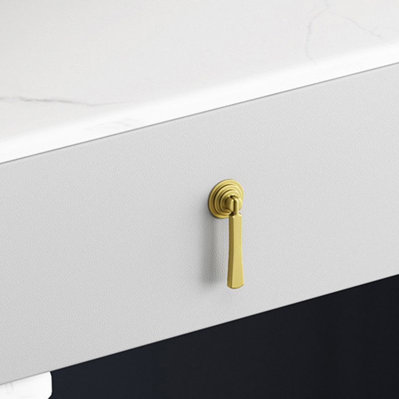 33.5" W Slate Vanity Table Modern 4 Drawers Makeup Vanity Table with Stool Clearhalo 'Bedroom Furniture' 'furn' 'furn_makeup_vanities' 'Furniture' 'Makeup Vanities' 'makeup_vanities' 1200x1200_0a5f225a-36be-4df5-9bf3-18fec17a4781